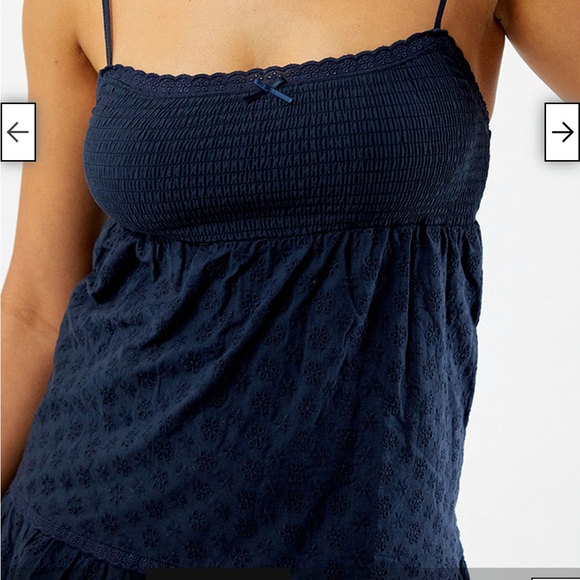 La Hearts Navy Mini Dress with Bow Detail - Picture 2 of 5